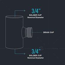 Load image into Gallery viewer, Supply Giant EDXD0034 3/4&quot; Lead Free Cast Brass Straight Drain Coupling with Cap
