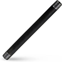 Load image into Gallery viewer, Supply Giant QDCM3818 18&quot; Long Pre-Cut Black Steel Pipe with 3/8&quot; Nominal Size Diameter
