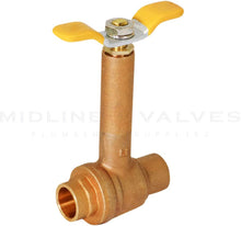 Load image into Gallery viewer, Midline Valve Premium Brass Ball Valve, Long Bonnet with T-Handle
