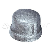 Load image into Gallery viewer, Everflow Supplies Galvanized Malleable Iron Pipe Cap for 150 lb Applications, with Female Thread
