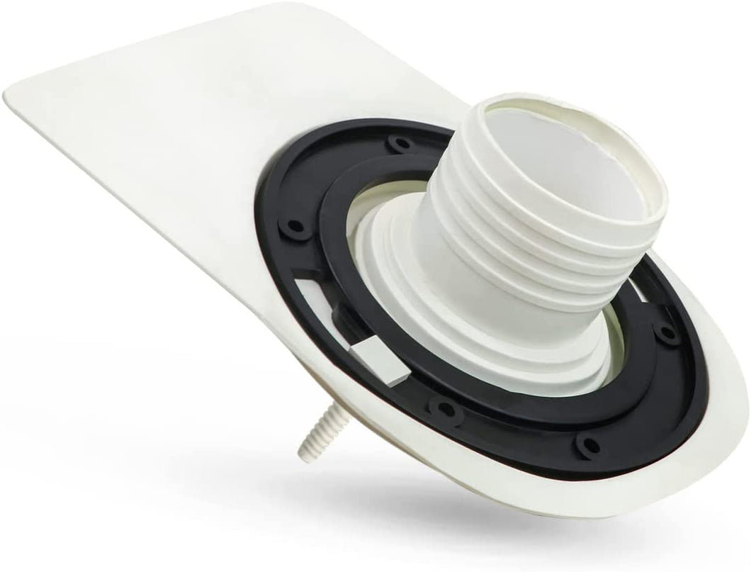 SUPPLY GIANT BNT Aqualoq Master55029 Masterseal Gasket Universal Toilet Seal for Secure Watertight Protection, 3 in. x 4 in, Thermoplastic Rubber, White