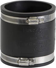 Load image into Gallery viewer, Supply Giant 6I48 Flexible PVC Coupling with Stainless Steel Clamps3&quot;, Black
