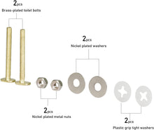 Load image into Gallery viewer, Raven KCDC-738436 Brass Plated Closet Bolts with Nuts and Washers For Toilets, 5/16-inch x 2-1/4 inch, Set of 2, 5/16&quot; x 2-1/4&quot;
