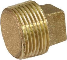 Load image into Gallery viewer, Supply Giant CSTQ0100 1-Inch Male National Taper Threads Solid Plug with Square Head, Lead Free Brass Pipe Fitting, Higher Corrosion Resistance Economical &amp; Easy to Install, 25
