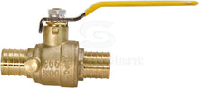 Load image into Gallery viewer, SUPPLY GIANT 405Q001-2 Full Port x PEX Barb Ball Valve Water Shut Off with Drain, 1 Inch, Brass (Pack of 2}
