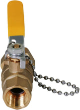 Load image into Gallery viewer, Midline Valve Brass Full Port Hose Ball Valve with Chain
