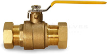 Load image into Gallery viewer, Midline Valve 822M234 Full Port Ball Valve Compression Connections Forged Brass
