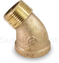 Load image into Gallery viewer, Supply Giant CSTG0114 1-1/4&#39;&#39;-Inch Brass Street Elbow 45 Degrees Lead Free, Male &amp; Female National Pipe Taper Threaded Fittings Brass Construction Higher Corrosion Resistance Economical &amp; Easy to Install, 9
