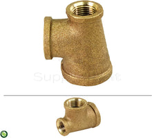 Load image into Gallery viewer, Supply Giant CSSU0344 1/2 in. x 3/4 in. Lead Free Reducing Tee Three Size with Female Threaded Connections Ends, Brass Construction, Higher Corrosion Resistance Economical &amp; Easy to Install, 11
