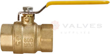 Load image into Gallery viewer, Midline Valve 827T224-NL Premium Full Port Ball Valve Brass, x 2 in. FIP, 2 in. FIP x 2 in. FIP
