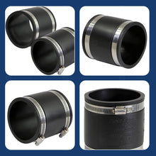 Load image into Gallery viewer, Supply Giant 6I48 Flexible PVC Coupling with Stainless Steel Clamps3&quot;, Black
