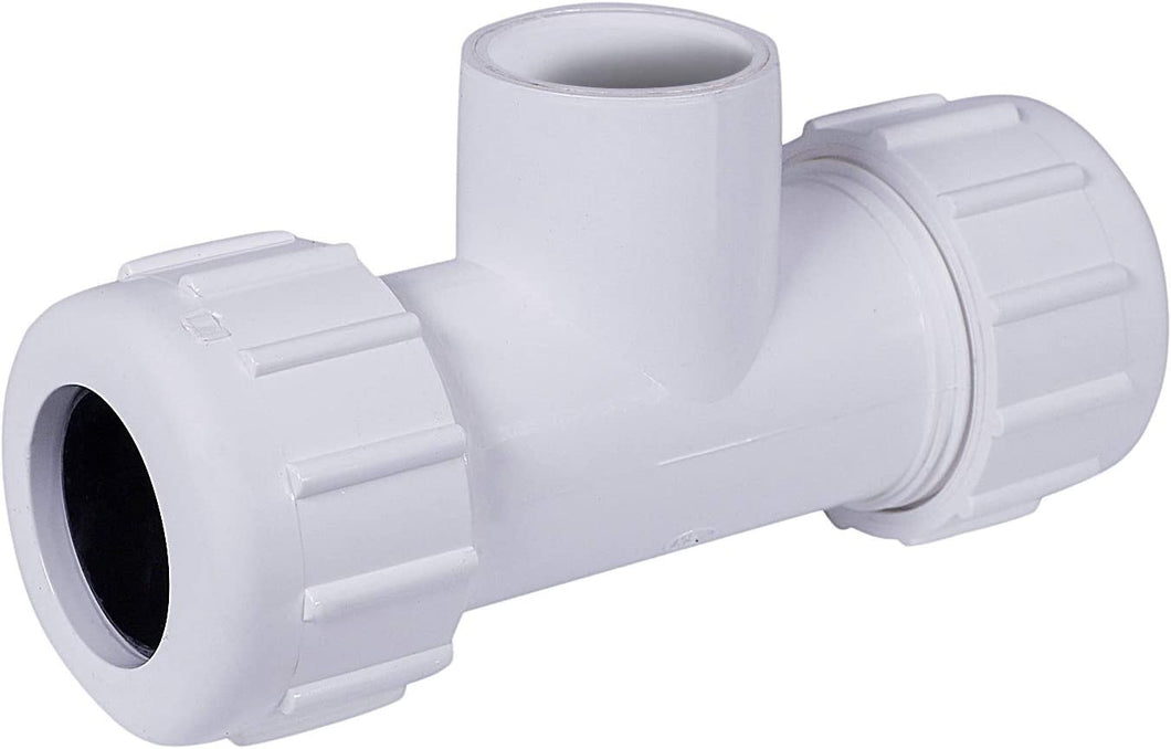 Midline Valve PVC Compression Tee Pipe Fitting with Solvent Branch