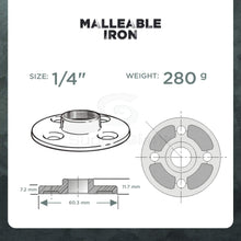 Load image into Gallery viewer, Everflow Supplies Galvanized Malleable Iron Floor Flange with Four Holes
