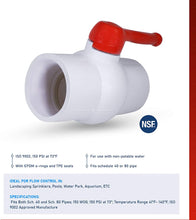 Load image into Gallery viewer, Midline Valve PVC Ball Valve Red T-Handle Water Shut-Off
