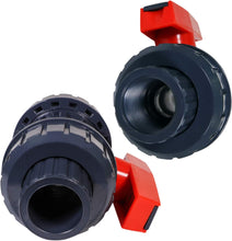 Load image into Gallery viewer, Midline Valve Heavy Duty PVC True Union Ball Valve Pink Handle
