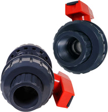 Load image into Gallery viewer, Midline Valve Heavy Duty PVC True Union Ball Valve Pink Handle
