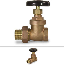 Load image into Gallery viewer, Midline Valve Steam Radiator Gate Valve; Air Vent Temperature Control
