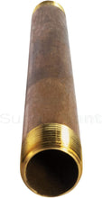 Load image into Gallery viewer, Everflow Supplies NPBR1212 12&quot; Long Brass Nipple Pipe Fitting with 1/2&quot; Nominal Diameter and NPT Ends
