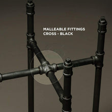 Load image into Gallery viewer, Everflow Supplies Black Malleable Cross Fitting
