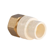 Load image into Gallery viewer, Supply Giant CSDQG034 Female x PVC Adapter Transition Pipe Fitting Durable Over Molded One-Piece Design 1/2 in. Lead Free Brass
