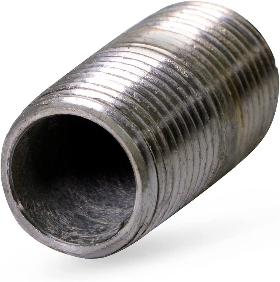 SUPPLY GIANT OQHM1200 Close Galvanized Steel Nipple Pipe Fitting with 1/2