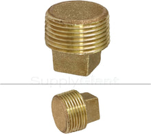 Load image into Gallery viewer, Supply Giant CSTQ0100 1-Inch Male National Taper Threads Solid Plug with Square Head, Lead Free Brass Pipe Fitting, Higher Corrosion Resistance Economical &amp; Easy to Install, 25
