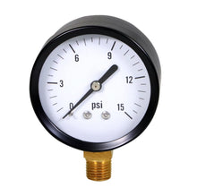 Load image into Gallery viewer, Supply Giant 2.5" inch Dial Utility Dry Water Pressure Gauge, Ideal for Swimming Pool Filter - Spa - Sprinkler - Well Pump - Aquarium - Water Hose, 1/4" NPT Brass Connection
