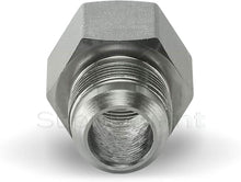 Load image into Gallery viewer, Flextron FTGF-38F38 Gas Connector Adapter Fitting with 3/8&quot; Outer Diameter Flare Thread x 3/8&quot; FIP, Uncoated, for Log &amp; Space Connectors, Excellent Corrosion Resistance, Stainless Steel
