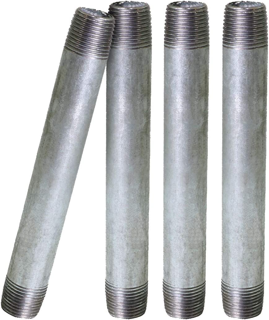 Everflow Supplies NPBL2500-10 Steel Nipple Pipe, Galvanized