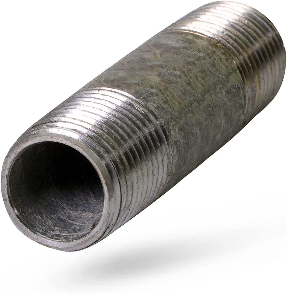 Everflow NPGL11100-10, Pre Cut Industrial Steel Closed Nipple Pipe, Co ...