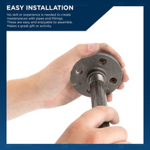 Load image into Gallery viewer, Everflow Supplies NPBL3460 6&quot; Long Black Steel Nipple Pipe Fitting with 3/4&quot; Nominal Size Diameter
