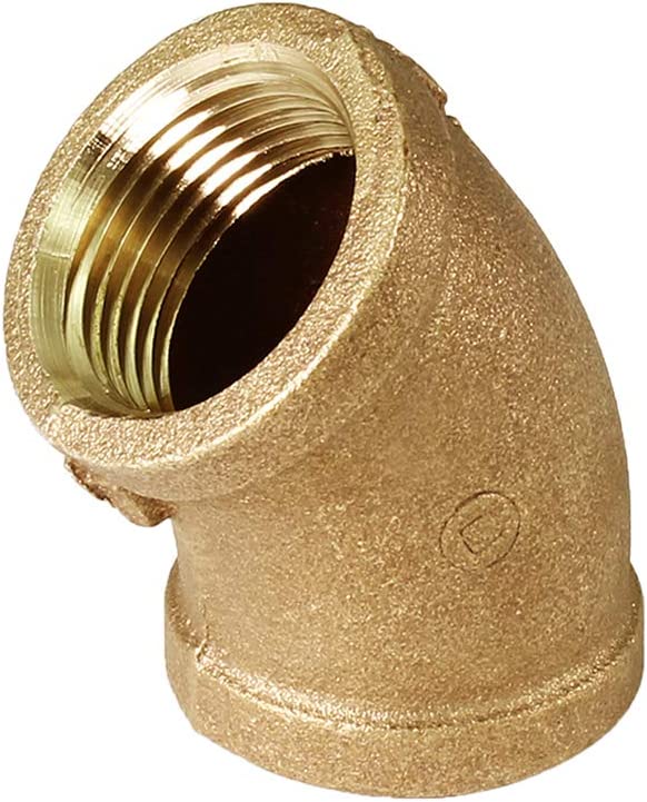 Supply Giant CSGM0100 1 45-Degree Elbow with Female National Taper Threads, Lead Free Brass Pipe Fitting, Durable, Higher Corrosion Resistance, Economical & Easy to Install, 7