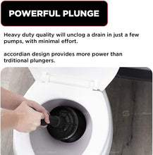 Load image into Gallery viewer, Supply Giant SU3227 Accordion Toilet Plunger, Unclogs Sinks, Toilets, and baths, with Large Bellows for Extra Powerful Plunge
