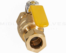 Load image into Gallery viewer, Midline Valve 822M234 Full Port Ball Valve Compression Connections Forged Brass
