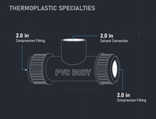 Load image into Gallery viewer, Midline Valve PVC Compression Tee Pipe Fitting with Solvent Branch
