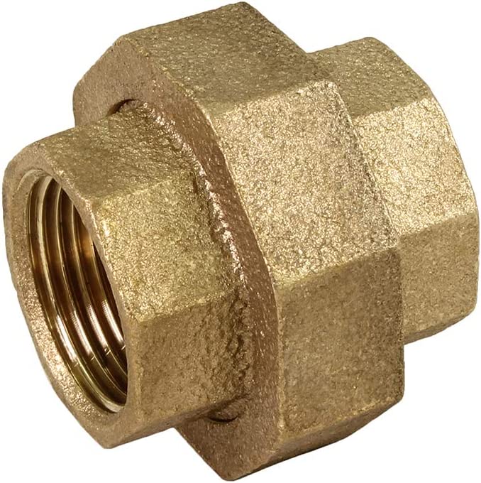 Supply Giant CSVO0100 1 Inch Lead Free Union for 125 Lb Applications, with Female Threaded Connects Two Pipes, Brass Construction, Higher Corrosion Resistance Economical & Easy to Install, 15