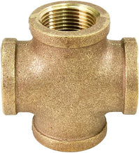 Load image into Gallery viewer, Supply Giant Suply Giant CSDS0012 1/2&#39;&#39; Lead Free Four Way Brass Cross Fitting with Equally Sized Female Threaded Branches for 125 LB Applications, Easy to Install, 8
