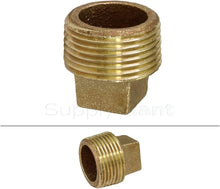 Load image into Gallery viewer, Supply Giant CSQM0034 3/4&#39;&#39;-Inch Male National Pipe Taper Threads Brass Cored Plug with Square Head, Lead Free Brass Pipe Fitting, Higher Corrosion Resistance, Economical &amp; Easy to Install
