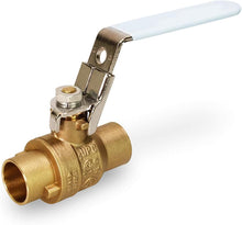 Load image into Gallery viewer, Midline Valve L-610C112-NL Premium Full Port Ball Valve with Lock Handle Brass
