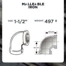 Load image into Gallery viewer, Everflow Supplies 90 Degree Malleable Iron Elbow Fitting for High Pressures with Female Thread Connects
