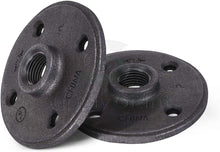 Load image into Gallery viewer, Everflow Supplies Black Malleable Floor Flange with Four Screw Holes
