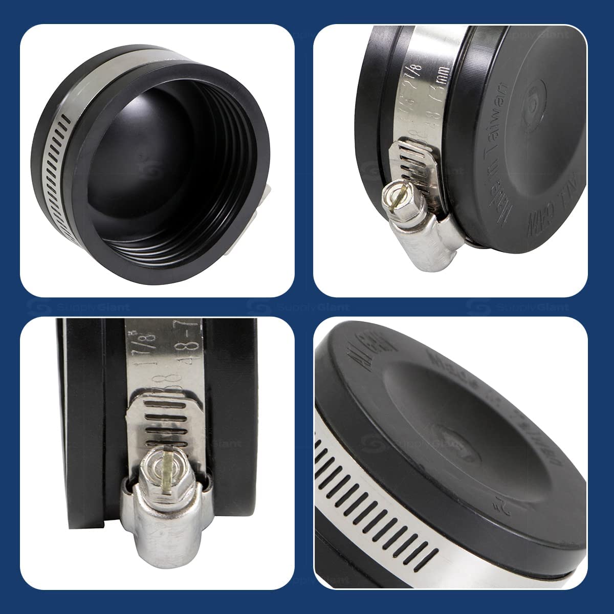 Pipe Cap Lock Supply Giant 3942x2 Flexible Pvc PipeCap with Stainless Steel Clamps 2 ...