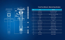 Load image into Gallery viewer, Sillcock Pipe Chrome Plated Brass Body Frost Free 4 inch Long with 1/2 inch PEX Connection and 3/4 inch Hose Bib Lead Free
