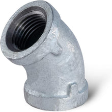 Load image into Gallery viewer, Everflow Supplies GMFF0018 1/8&quot; 45 Degree Galvanized Malleable Iron Elbow for High Pressures
