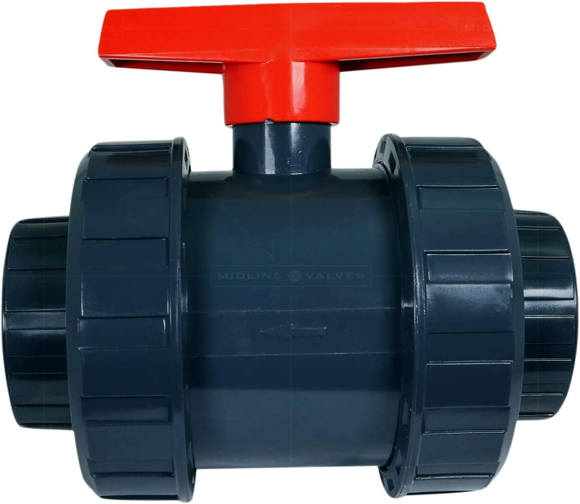 Midline Valve Heavy Duty PVC True Union Ball Valve Pink Handle – Pro ...