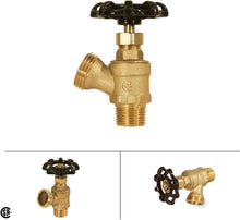 Load image into Gallery viewer, MIDLINE VALVE 6834 Boiler Drain Valve with Stuffing Box 1/2 in. MIP Inlet x 3/4 in. MHT Outlet
