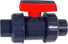 Load image into Gallery viewer, Midline Valve Heavy Duty PVC True Union Ball Valve Pink Handle
