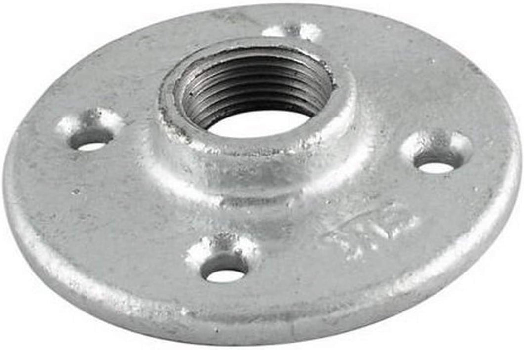 Everflow Supplies Galvanized Malleable Iron Floor Flange with Four Holes