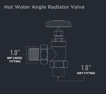 Load image into Gallery viewer, Midline Valve Heavy Duty Hot Water Steam Radiator Valve
