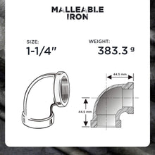 Load image into Gallery viewer, Everflow Supplies 90 Degree Malleable Iron Elbow Fitting for High Pressures with Female Thread Connects
